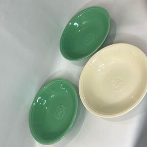 Petals Oneida Vintage Green Cream Soup Cereal Ice Cream 3 Bowls Dishwasher Micro